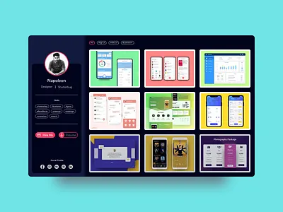Portfolio Website - UI #011 clean design dribbble flat page portfolio ui website