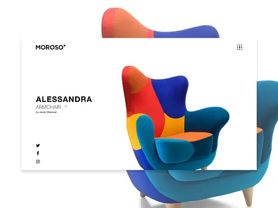 Moroso Main Page - unofficial branding dailyui design illustration logo minimal minimalist typography ui uiux ux
