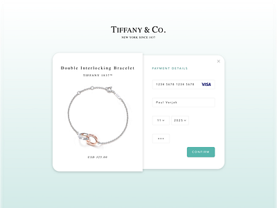Checkout Form 002 checkout checkout form checkout page collectui dailyui design interfacedesign tiffany ui uidesign