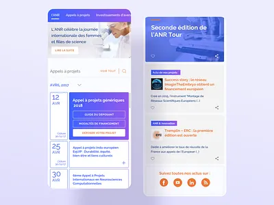 Health and science App #2 app article blue health health app science timeline ui