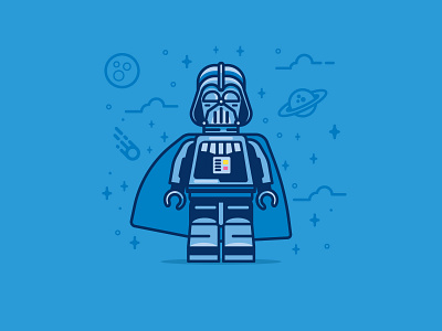 To the dark side you go bold character darth vader darthvader flat flat design icon illustration lego retro space star wars