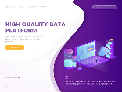 Graphical data analysis 2.5d design illustration ui
