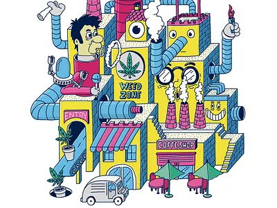 Weed Zone colors design dibujo digital digital 2d digitalart grass illustration illustration art photoshop wee weedzone