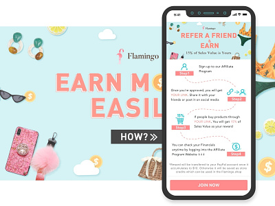 Affiliate Program banner design ecommerce graphic design interface ui ux