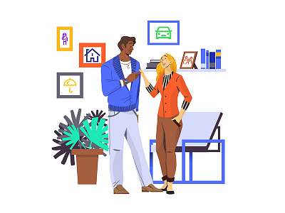 Origin character couple design development flat graphic illustration love peeps spot uxui vector website