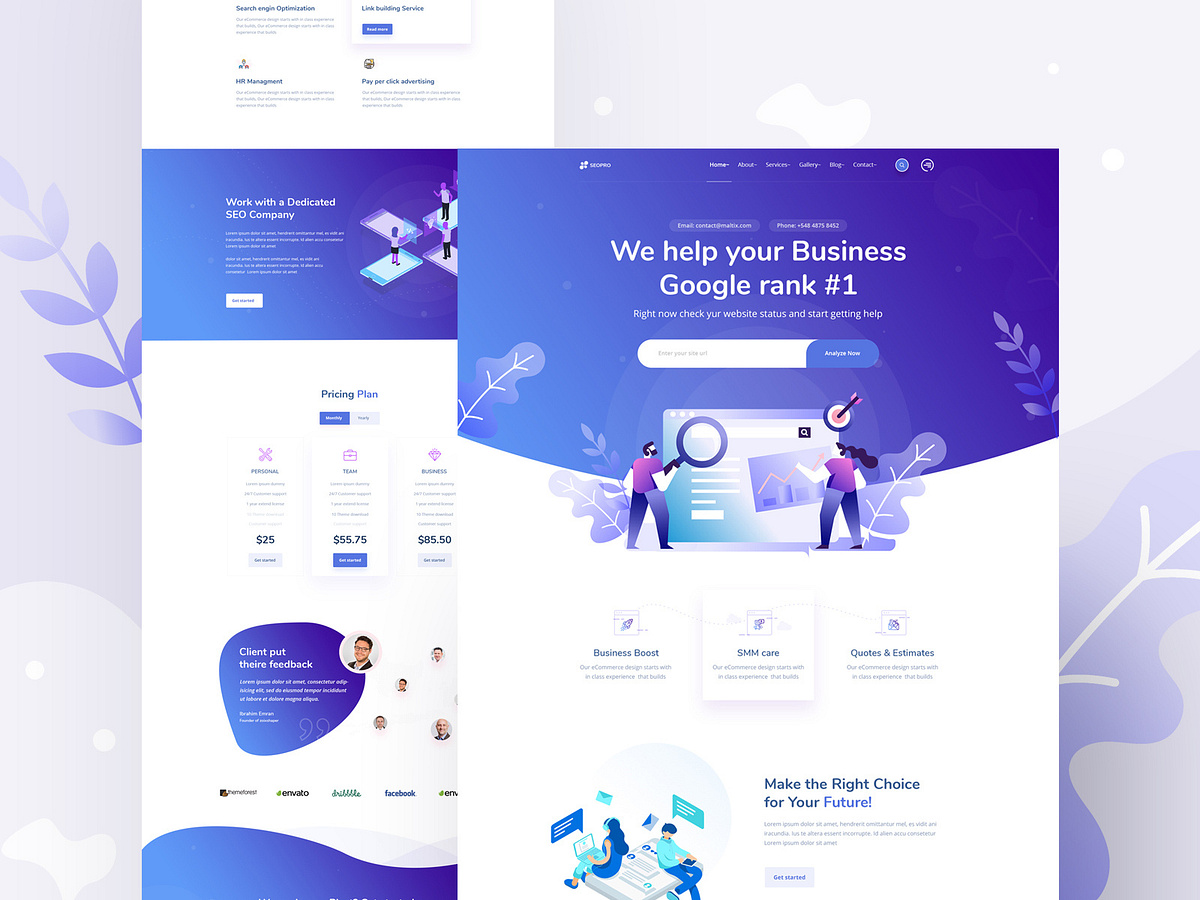 Landing page by Ibrahim Emran on Dribbble