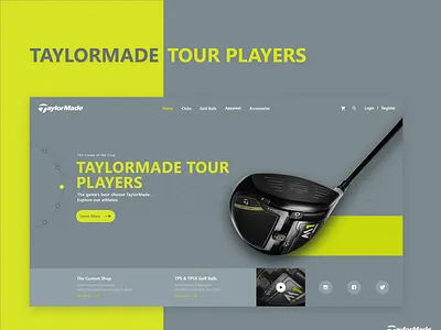TayloreMade E-Commerce webpage analytics application design composition concept design design interaction ui uiux