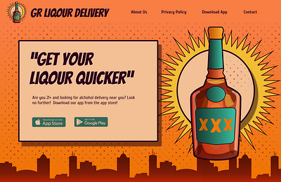Grand Rapids Liquor Delivery app branding design graphic design illustration logo ui ux vector