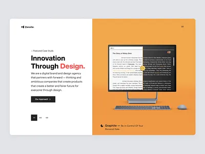 Zensite New Site agency clean creative agency design agency hero hero header portfolio symetrical zensite