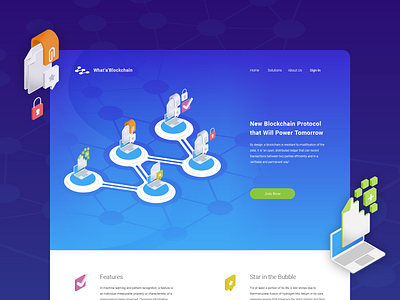 Blockchain Hero Image blockchain document hero image isometric network process