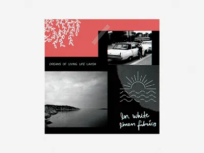 Dreams II design illustration light lines ocean sea sun texture typography waves