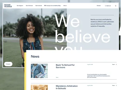 EROC – Website Style #2 layout non profit nonprofit ui web website