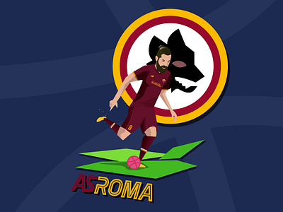 👋 Hello Dribbble! 🏀 asroma character football giallorossi illustration roma