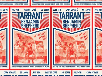 Tarrant Gig Poster collage design gig poster graphic design music richmond tarrant top gun typography