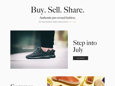 Vestiaire Collective Home Desktop Redesign design ecommerce ui web website