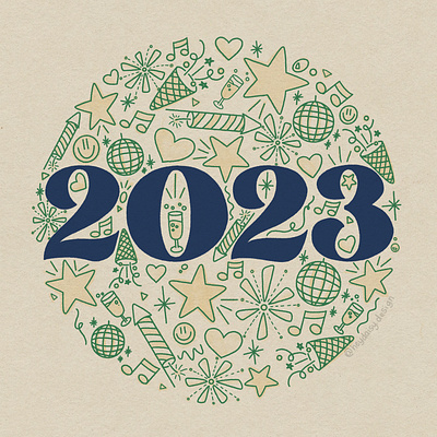 Happy New Year! design digital art illustration procreate typography