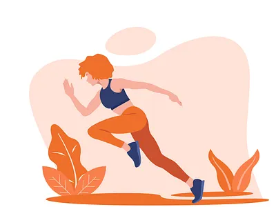 Running! animation design flat illustration ui vector