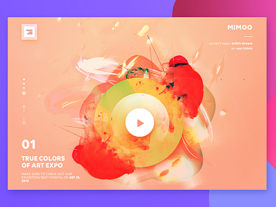MIMOO - ART GALLERY #2 art expo art gallery landing page minimal design one page paintings landing page sculpture landing page ui design web design website design