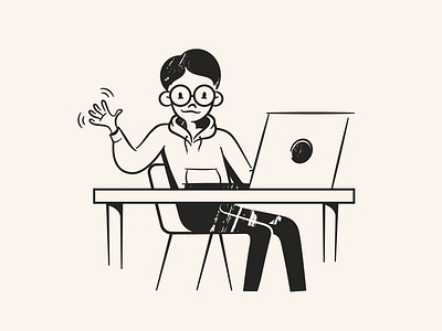 Hullo! art illustration retro vector