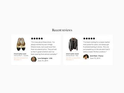 Vestiaire Collective Home Desktop Redesign - Reviews design ecommerce ui ux website
