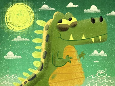 Beach Day beach childrens book childrens illustration dinosaur dinosaurs kidlit kidlitart ocean picture book