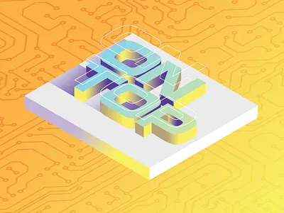 On Top Cover Art illustration isometric design