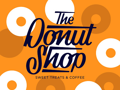The Donut Shop custom type identity design lettering logo logo design logo system typography