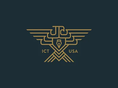ICT Eagle branding design eagle ict illustration logo usa vector