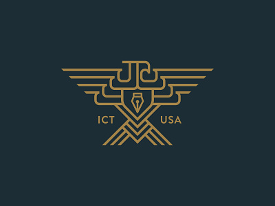 ICT Eagle branding design eagle ict illustration logo usa vector