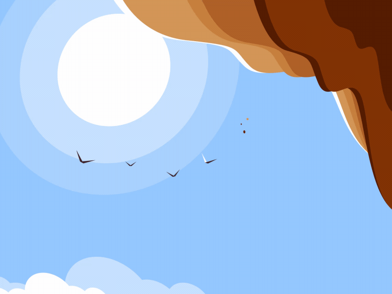Mountain Climber 2d adventure after effects animated gif animation character cliff climber dribbble equipment gif illustration illustrations man motion graphics mountain sport summer sun vector