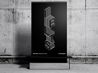 IELTS Poster 3d type 3d typography artwork composition design english ielts poster poster art poster design poster mockup posters typo typographic typography typography art