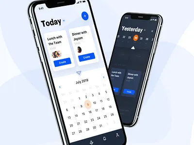 Time Machine app calendar cards changedate daily dark ui date dates desiign germany hamburg interface ios iphonex list music sketch timemachine ui