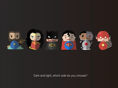 DC_Justice League flat illustration ui vector