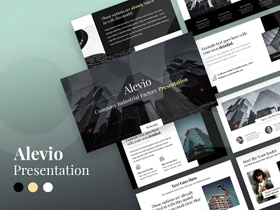 Alevio - Industries Template Presentation agency business clean company company profile corporate creative deck diagram factory line marketing modern portfolio ppt pptx presentation professional template template presentation