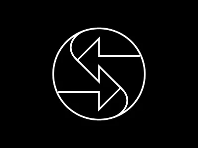 Arrows arrows circle logo mark symbol