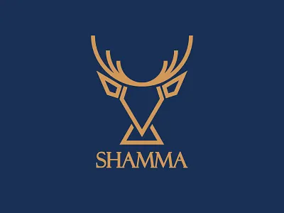 Shamma logo agency brand and identity character art deer deer logo design dress fashion girl icon illustration logo logodesign vector