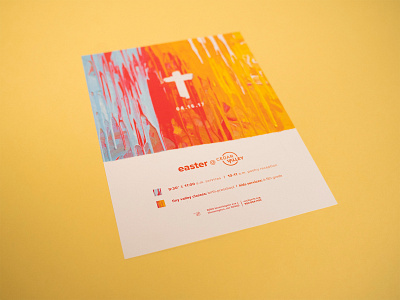 Easter 2017 Flyer brand branding church cross design grace identity jesus love paint peace photoshop sermon vibrant