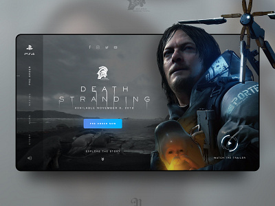 Death Stranding // Landing Page Concept concept death stranding design desktop game landingpage ps4 screendesign ui ux web
