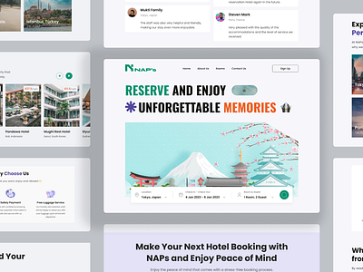 Nap's - Hotel Landing Page booking clean design hotel hotel landing page landing page landingpage luxury reservation trip ui ux vacation web design website