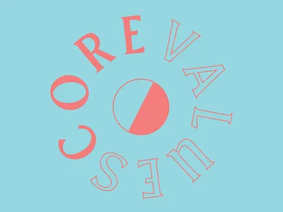 Core Values branding core values create design logo logotype sermon series values