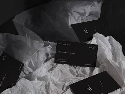 Muza Business Card Design brand design brand identity branding business card design graphic design logo minimal minimal logo print print design