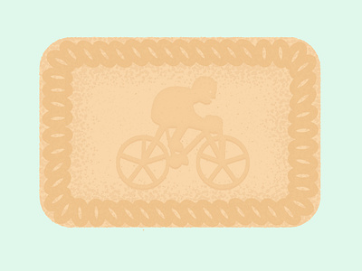 Daily Biscuit Challenge 49, The Fox’s Sport Biscuit biscuit character cycling design digital illustration rough sport texture vector