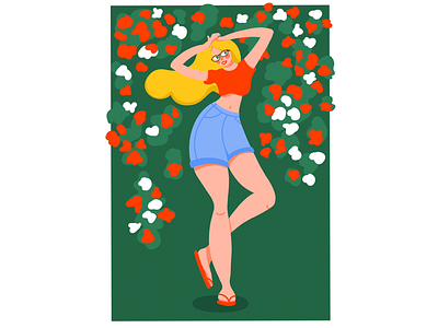 Feel summer illustration digital girl summer