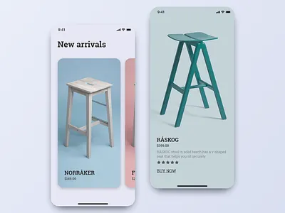 Furniture e-commerce app design designs ecommerce product design ui ux