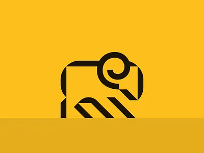 Ram brand fleece gold horn icon identity logo mark ram yellow