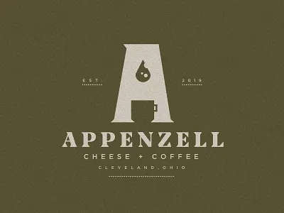 Appenzell Cheese + Coffee brand branding character clean design flat graphic design icon identity illustration illustrator lettering logo minimal vector