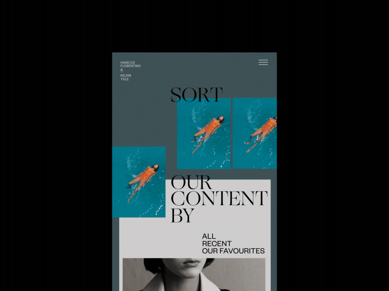 Mar + Vin Photographers Filter Page Responsiveness Animation concept fashion grid interaction photography promo uiux video web website