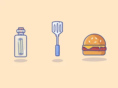 Spongebob's Recipe burger design gradient icon illustration illustrator logo minimal recipe spongebob vector