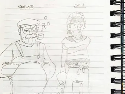 Kids Kamp Character Sketches illustration process sketch