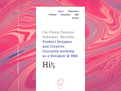 web portfolio → mobile version abstract branding color concept creative designer ibm lines mobile new personal portfolio presentation product designer site texture typography ui ux white